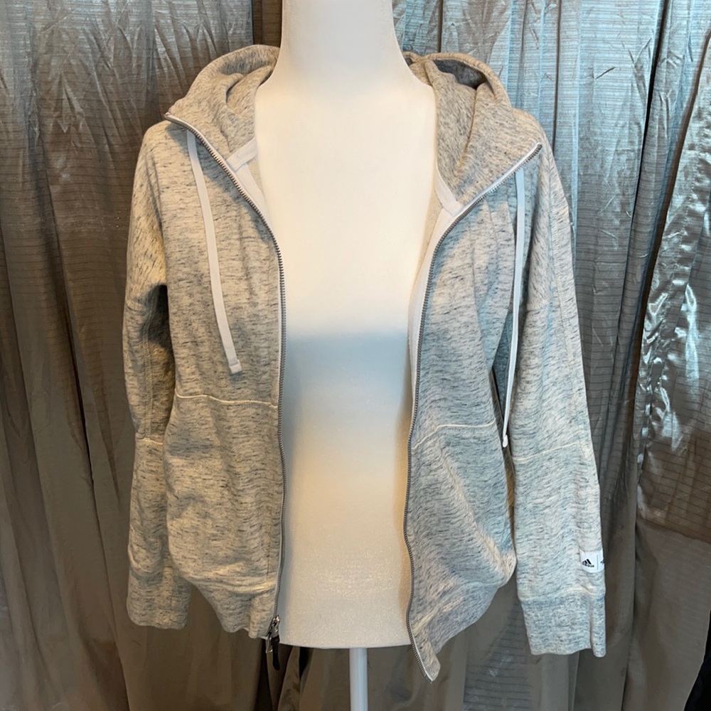 Adidas gray/white jacket
